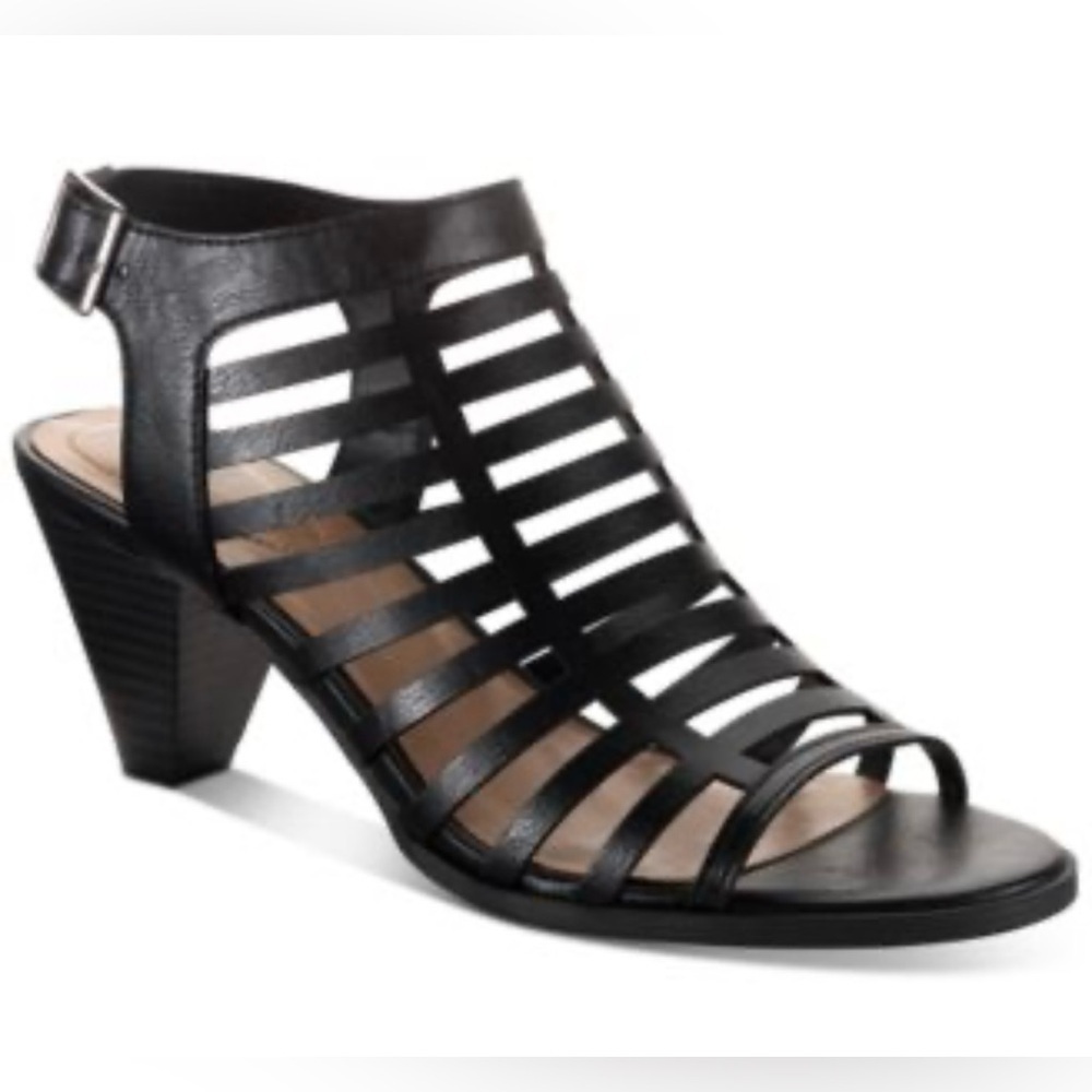NWOT- STYLE & CO .Black Strappy Heels